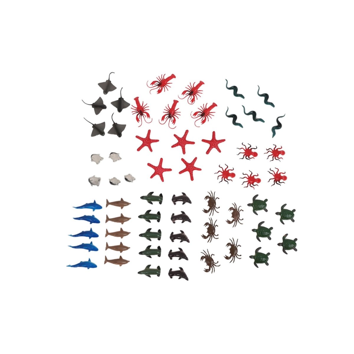 TERRA by Battat Sea Animals Playset – 60 Pcs Realistic Ocean Animal Figures - MIDI