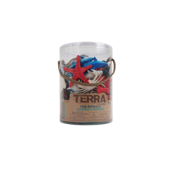 TERRA by Battat Sea Animals Playset – 60 Pcs Realistic Ocean Animal Figures - MIDI
