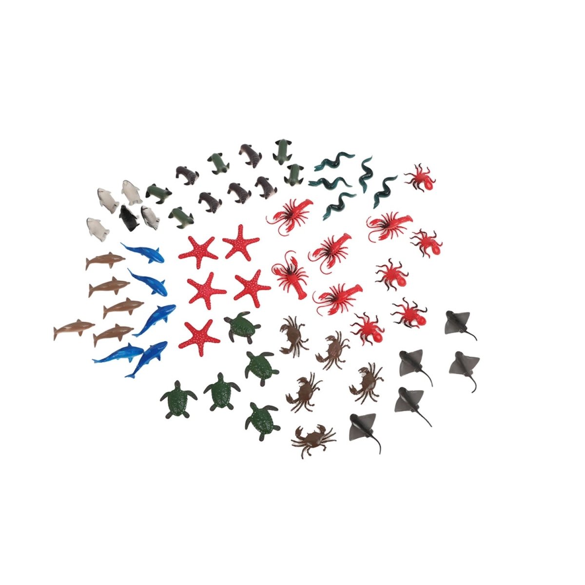TERRA by Battat Sea Animals Playset – 60 Pcs Realistic Ocean Animal Figures - MIDI