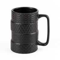 Ceramic Cup Tire Design with Coaster Set 2