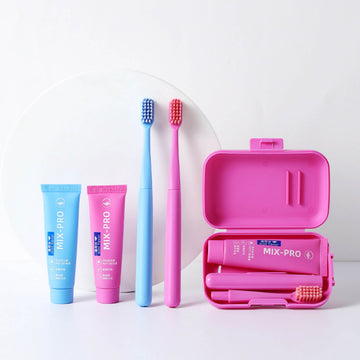 MIX-PRO Travel Toothbrush and Toothpaste Set 1