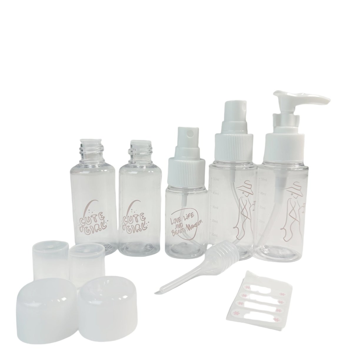 Travel - Sized Cosmetic Bottles Set - MIDI