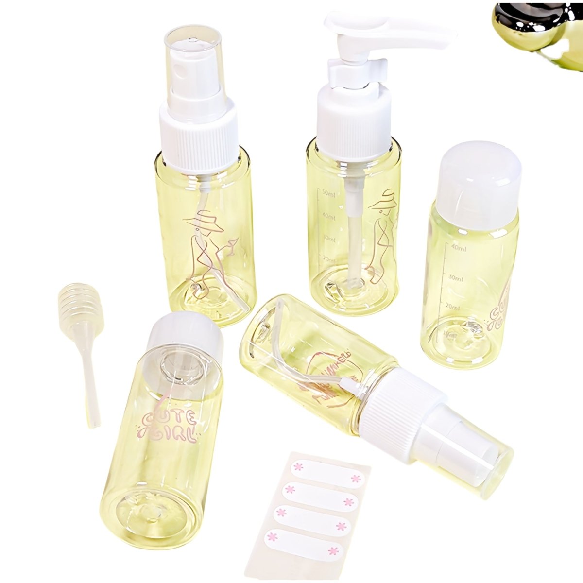 Travel - Sized Cosmetic Bottles Set - MIDI