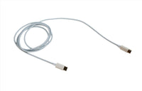 USB-C to USB-C cable with light gray cord and two USB-C connectors, 1.2m