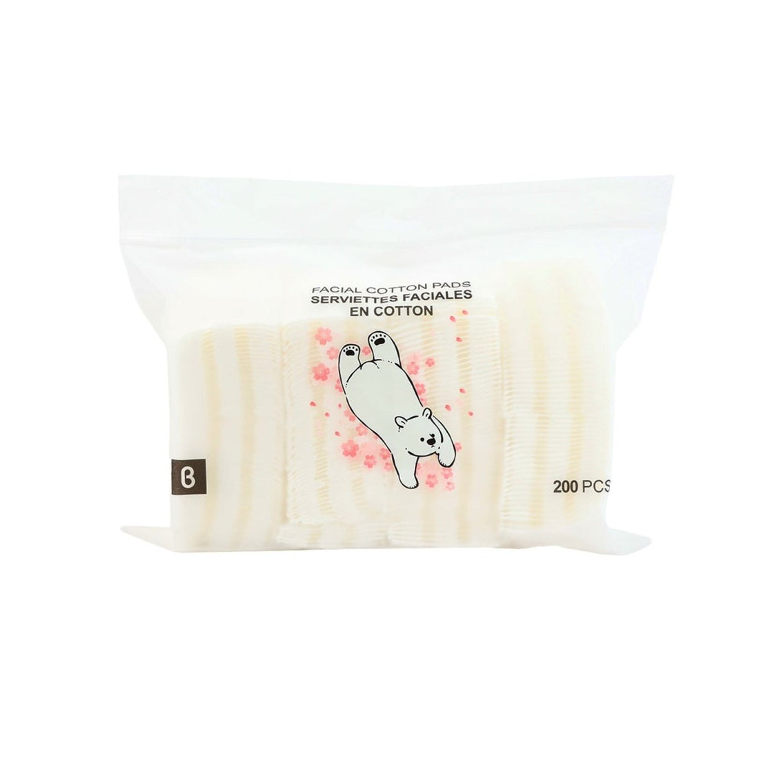 We Bare Bears facial cotton pads pack, 200 pcs with bunny print