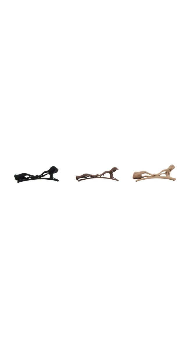 Neutral Color Bow Hair Clips 3