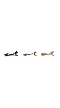 Neutral Color Bow Hair Clips 3
