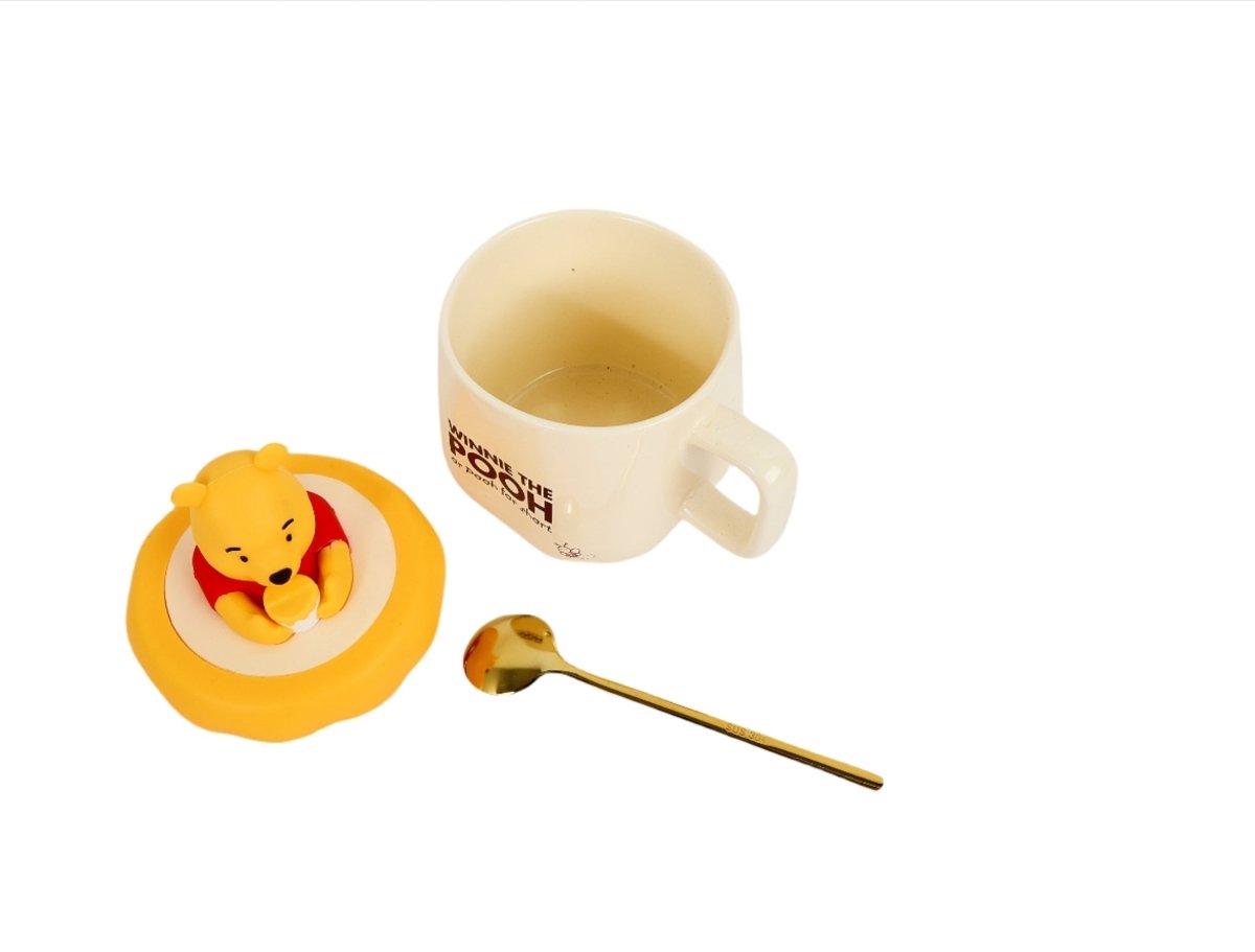 Ceramic cup Winnie the Pooh Mug with Lid and Spoon 3
