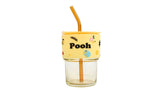 Winnie the Pooh Glass Cup with Straw - MIDI