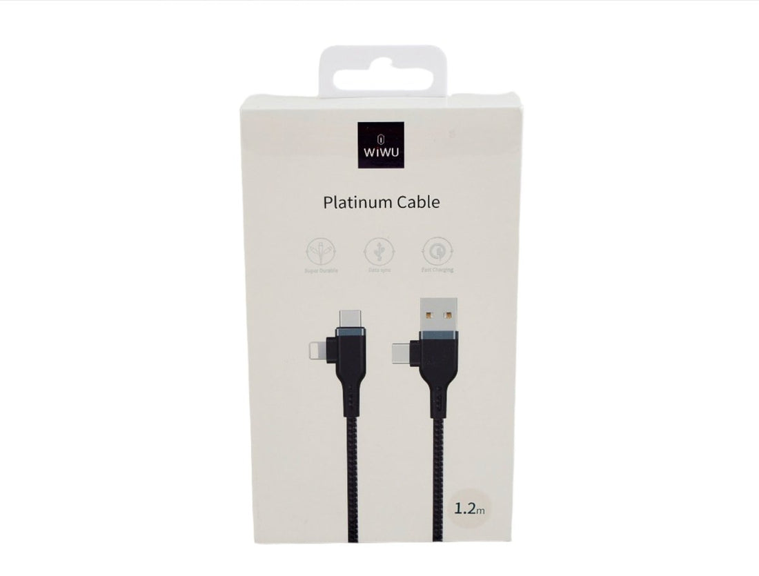 WiWU Platinum Cable 1.2m box, with two braided charging cable connectors