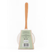 Wooden spoon and ceramic spoon rest set with info panel on box