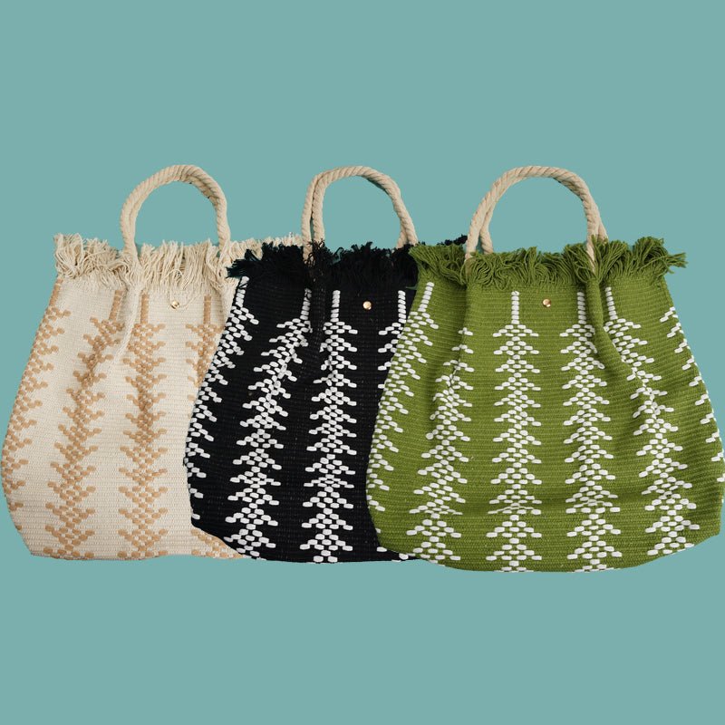 Woven Tote Bag - Stylish & Modern - MIDI