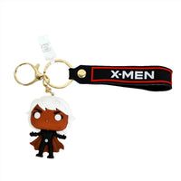 X-Men PVC keychain figure with white hair on black X-MEN strap with keyring