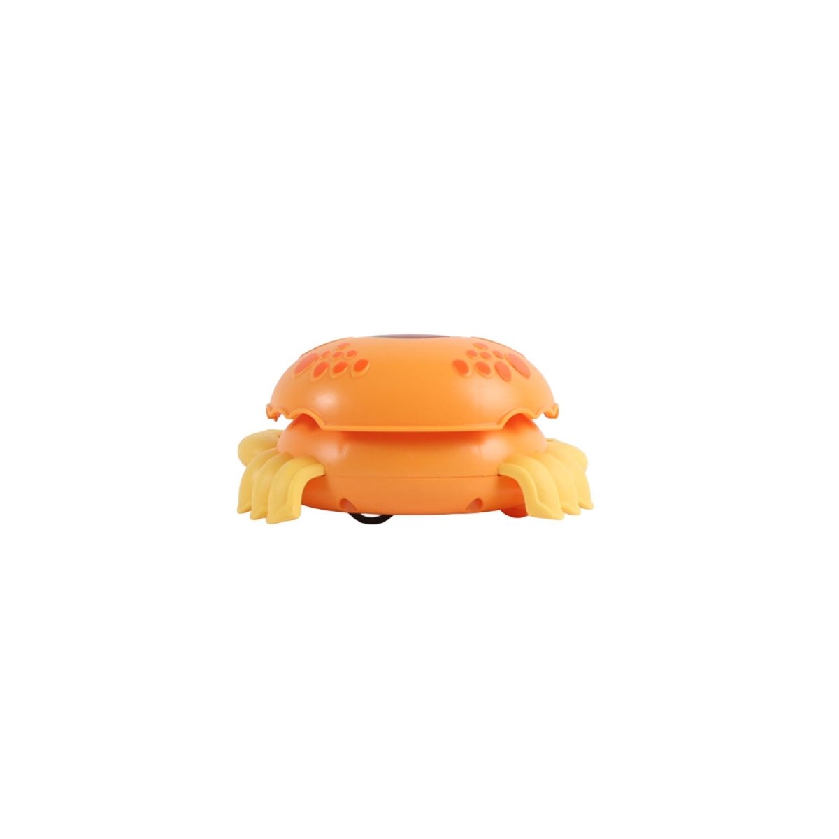 Educational crawling crab toy, orange crab body with yellow feet