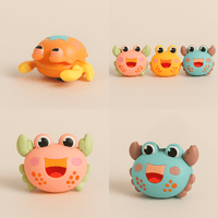 Educational crawling crab toy set, orange and green cute faces