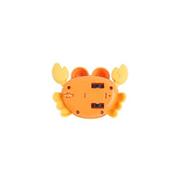 Educational crawling crab toy, orange back with two slots and ear details