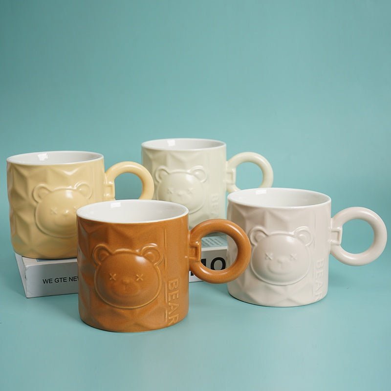 Ceramic cup with cute bear design 3